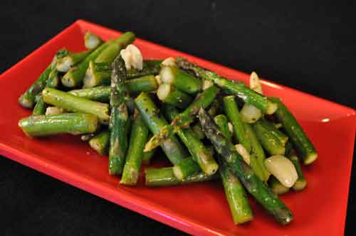 Garlic Asparagus, A Vegetarian Side
