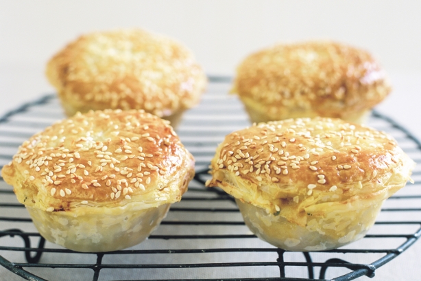 Chicken curry pies