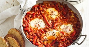 North African beans and eggs