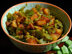 Flat Beans Potato Curry – Chikkudukaya Vepudu.