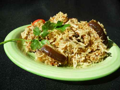 Vangi Bhaath (Rice with Eggplants) Recipe