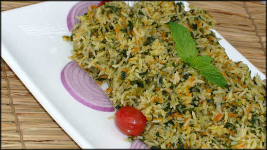 Spinach & Carrots Pullao