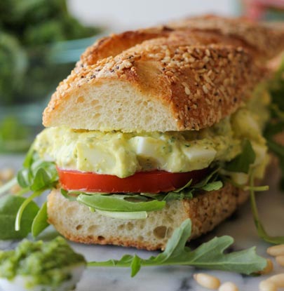 Kale Pesto Egg Salad