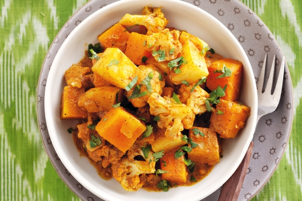 Potato and pumpkin curry