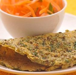 Sprouted Moong and Methi Chila (100 Calorie Snacks)