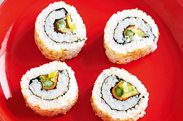 Inside-out vegetable rolls