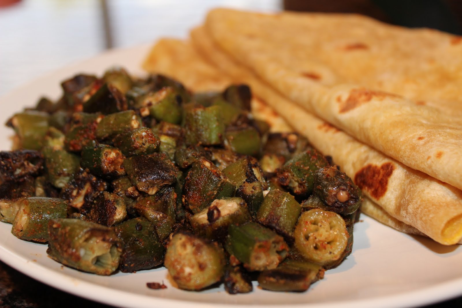 Crispy Bhindi with Khuskhus