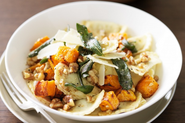 Agnolotti with roasted pumpkin and sage