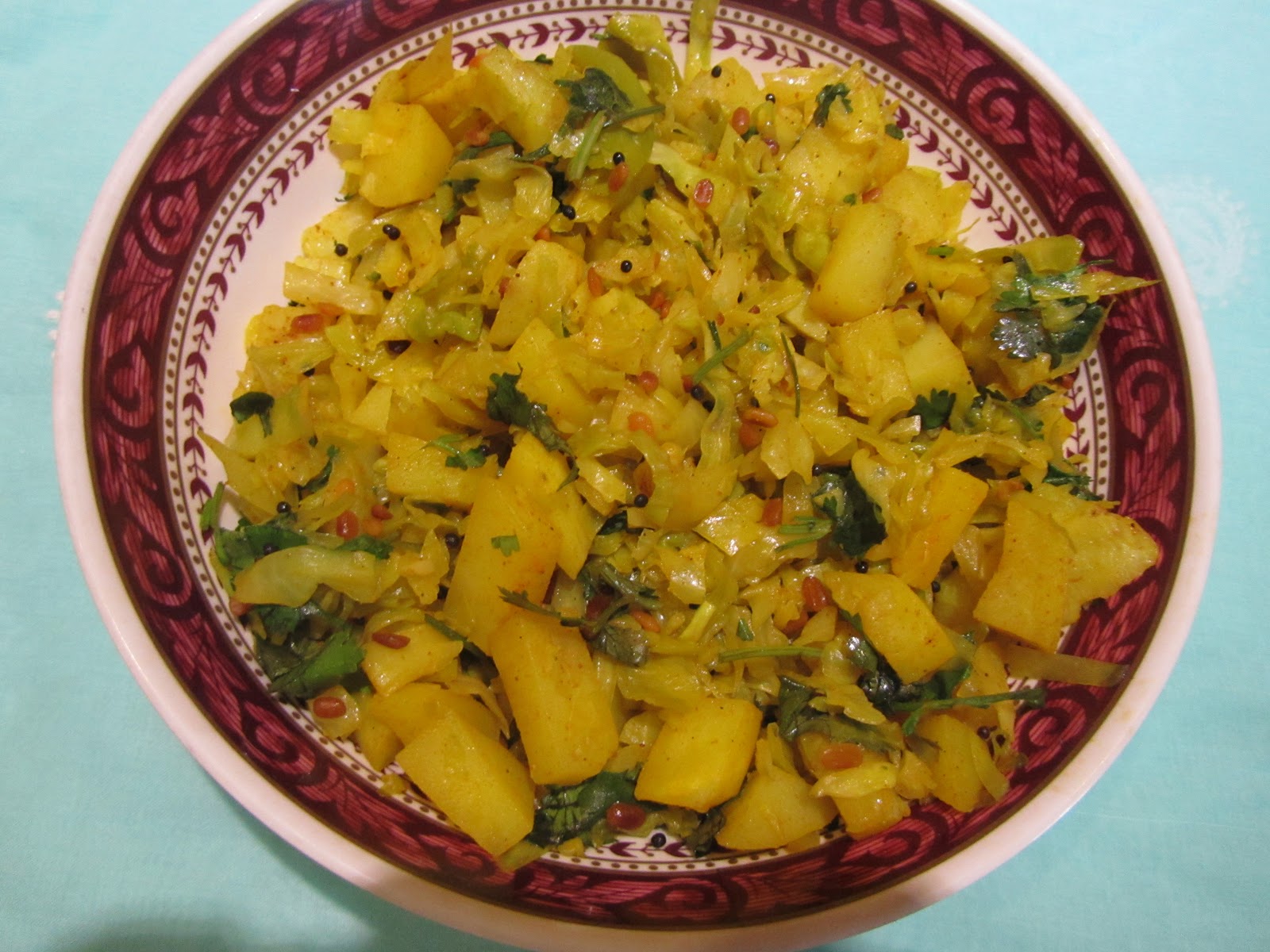 Khatta Meetha Cabbage Curry