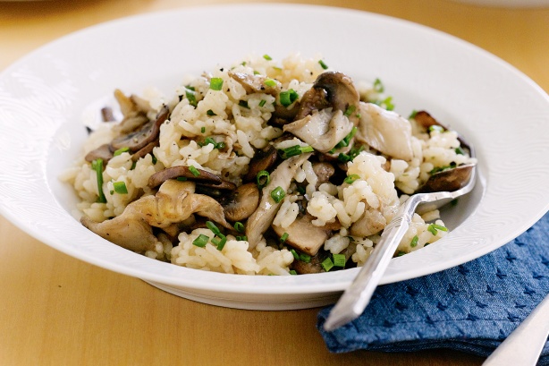 Baked mushroom risotto