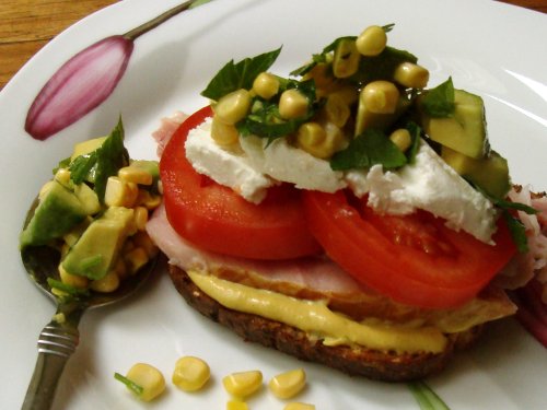 Corn Open Sandwich