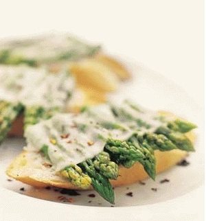 Asparagus Bruschetta ( Microwave Recipe)