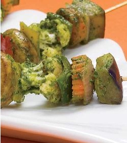 Charmoula Vegetable Satay ( Healthy Starter Recipe )