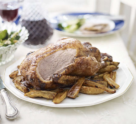 Honey-mustard glazed duck