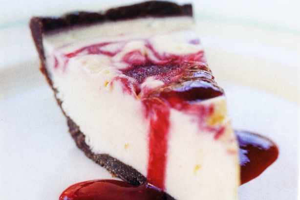 Raspberry ripple ice-cream pie