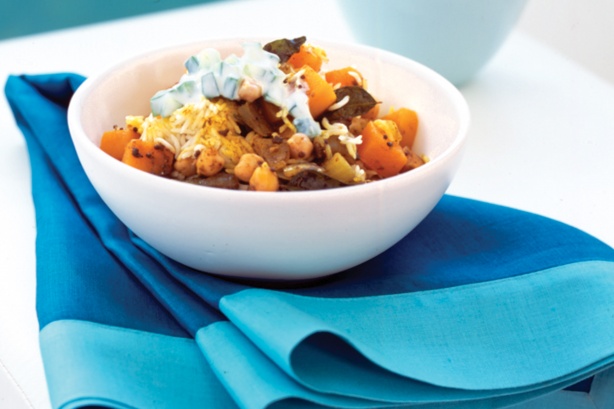 Spiced pumpkin & chickpea parcels