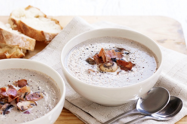 Swiss brown mushroom soup