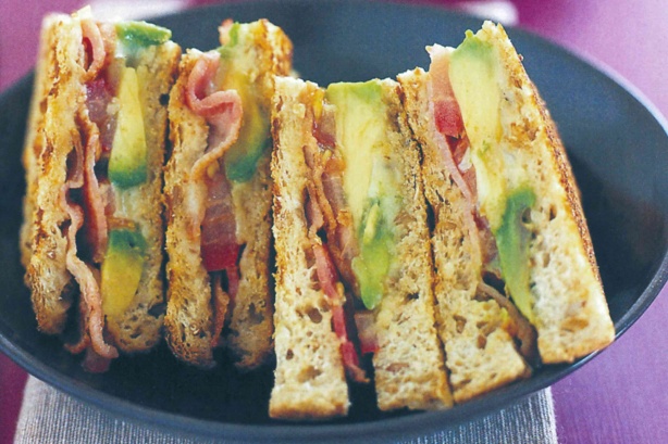 Bacon, tomato and avocado jaffles