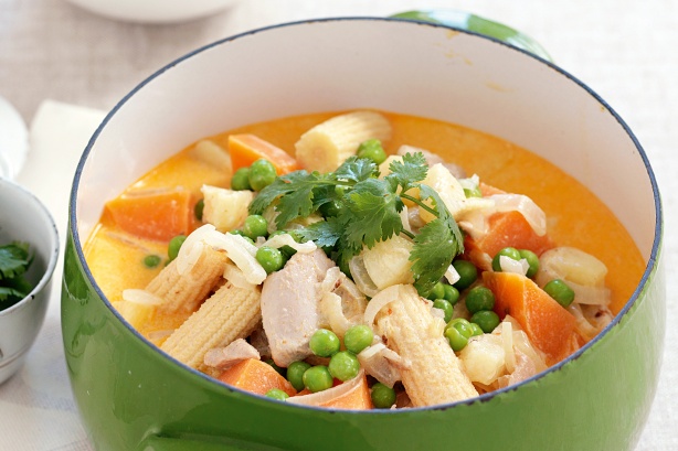 Chicken and sweet potato red curry