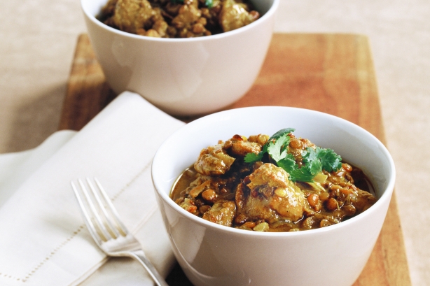 Chicken and lentil korma