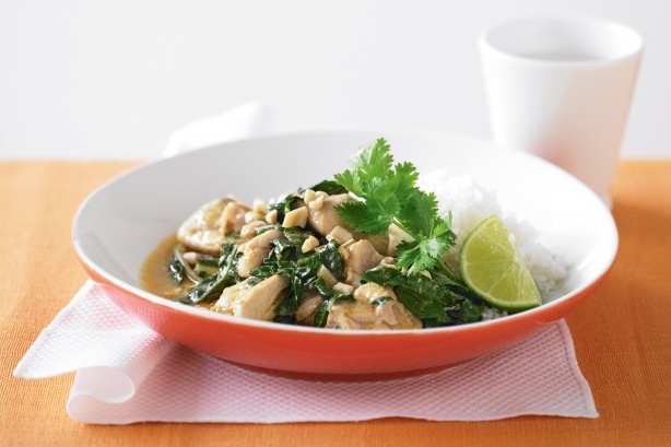 Chicken and silver beet curry