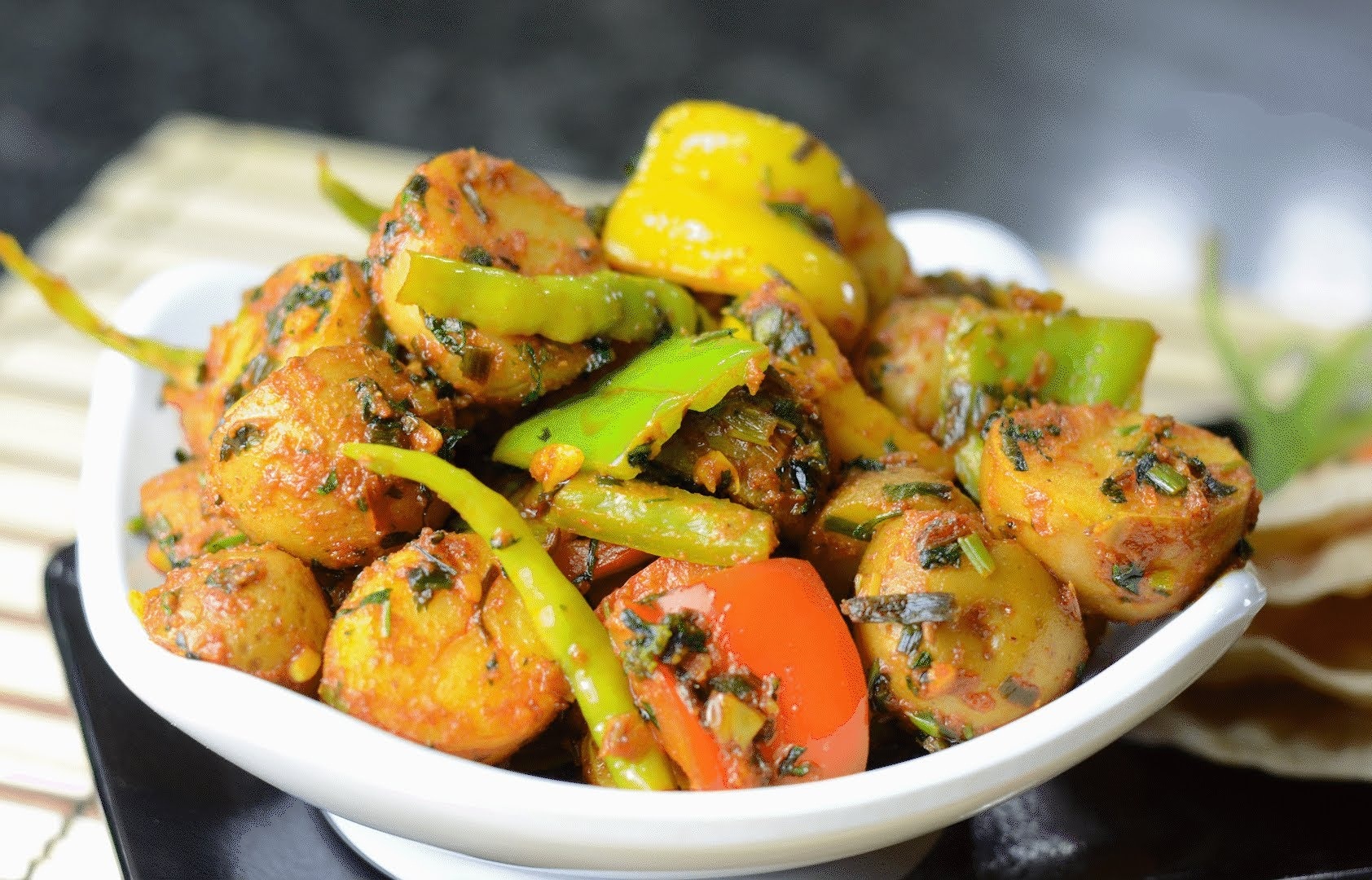 Chilli Masala Potatoes