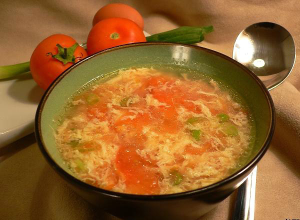 TOMATO EGG DROP SOUP