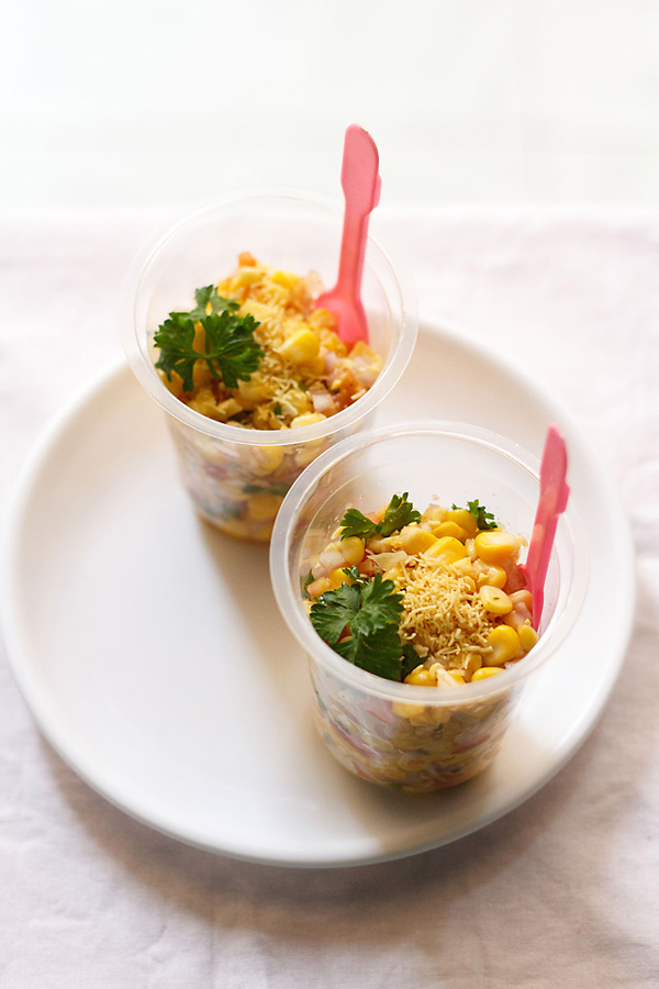 Spicy sweet Corn Chaat