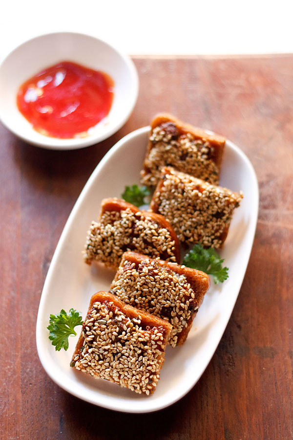 sesame veg toast recipe