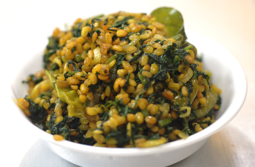 palak moong dal fry