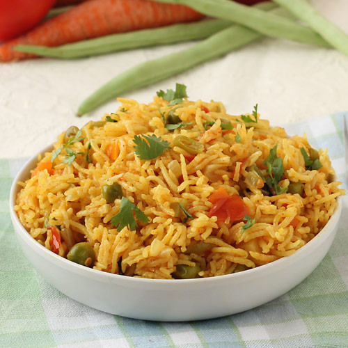 easy vegetable pulao in pressure cooker
