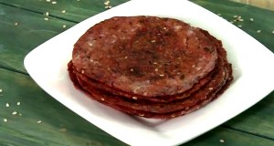 Beetroot and Sesame Roti